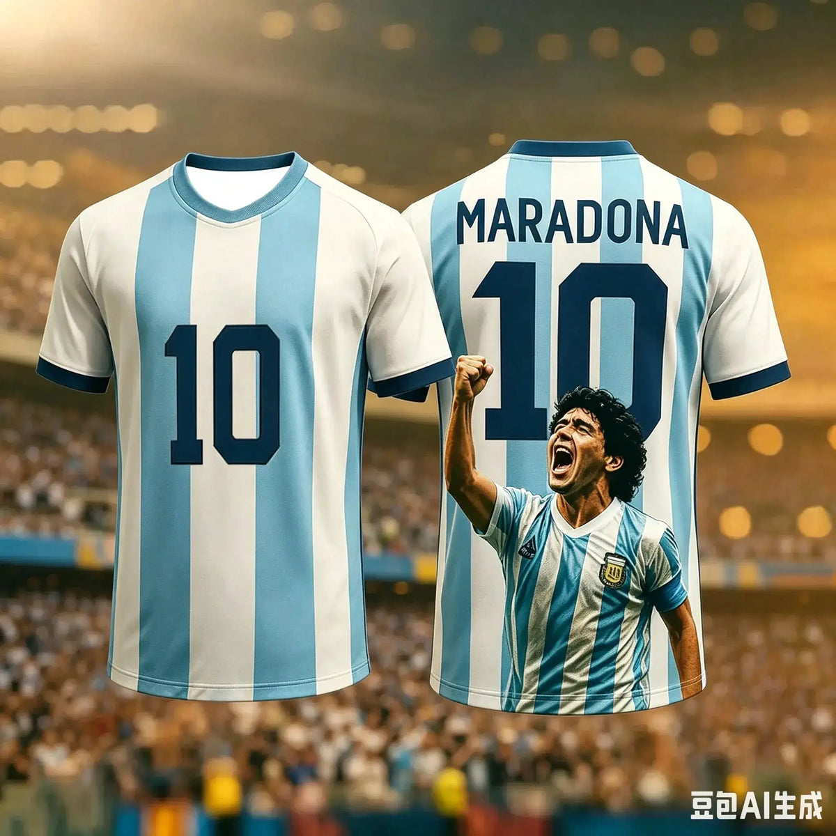 Round Neck T-Shirt Maradona Commemorative Edition 3d Printing Quick-Drying Breathable And Comfortable by Dropshipman