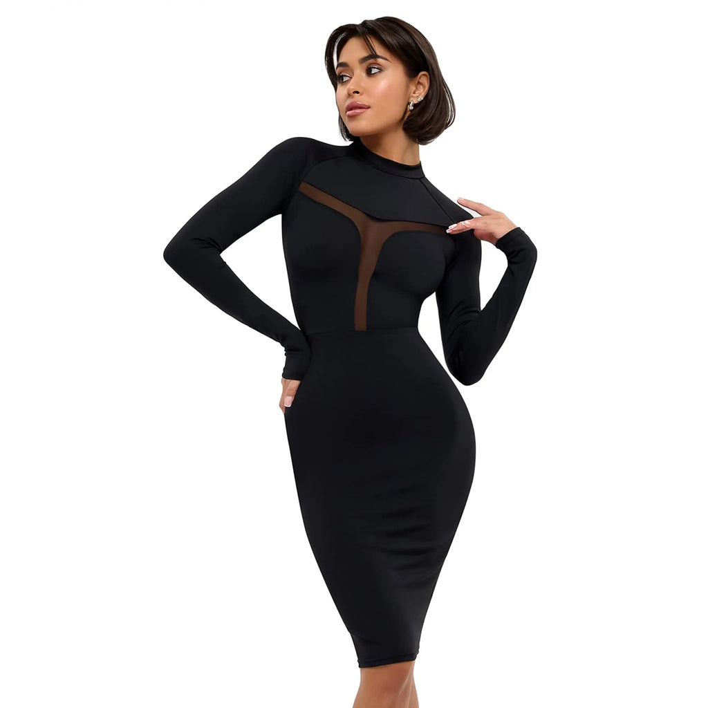 Comfortable summer sundresses for women showcased in a stylish black dress with a trendy cut design.