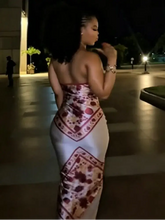 Chic Elegant Satin Dress Floral Print Slim Bodycon Women Dresses Evening Party Wedding Guest Summer Streetwear SHOPEZRA L.L.C.