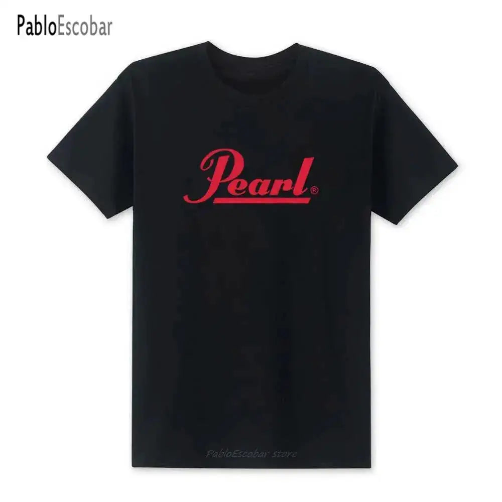 Fashion Drums Brand Men T Shirts Summer New Pearl T Shirt O-neck Short Sleeve Cotton Music T-shirts Top Tees by Dropshipman