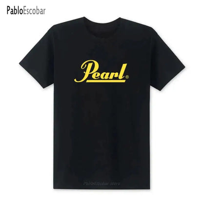 Fashion Drums Brand Men T Shirts Summer New Pearl T Shirt O-neck Short Sleeve Cotton Music T-shirts Top Tees by Dropshipman