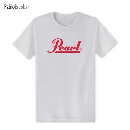 Fashion Drums Brand Men T Shirts Summer New Pearl T Shirt O-neck Short Sleeve Cotton Music T-shirts Top Tees by Dropshipman