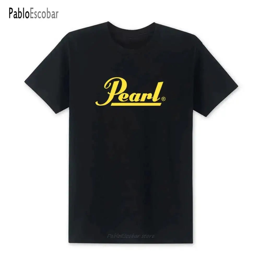 Fashion Drums Brand Men T Shirts Summer New Pearl T Shirt O-neck Short Sleeve Cotton Music T-shirts Top Tees by Dropshipman