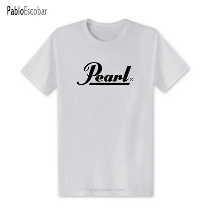 Fashion Drums Brand Men T Shirts Summer New Pearl T Shirt O-neck Short Sleeve Cotton Music T-shirts Top Tees by Dropshipman