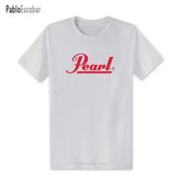 Fashion Drums Brand Men T Shirts Summer New Pearl T Shirt O-neck Short Sleeve Cotton Music T-shirts Top Tees SHOPEZRA L.L.C.
