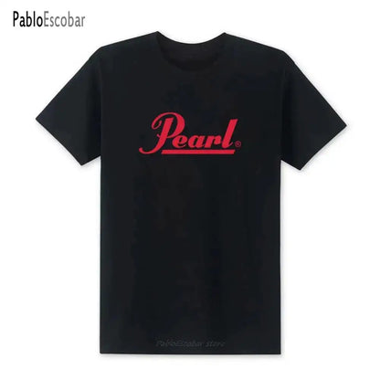 Fashion Drums Brand Men T Shirts Summer New Pearl T Shirt O-neck Short Sleeve Cotton Music T-shirts Top Tees by Dropshipman
