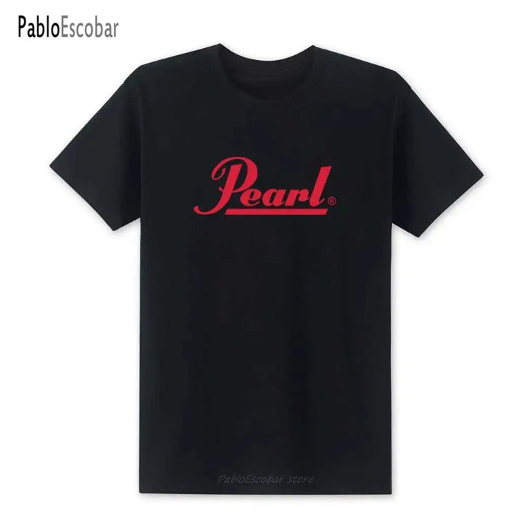Fashion Drums Brand Men T Shirts Summer New Pearl T Shirt O-neck Short Sleeve Cotton Music T-shirts Top Tees SHOPEZRA L.L.C.