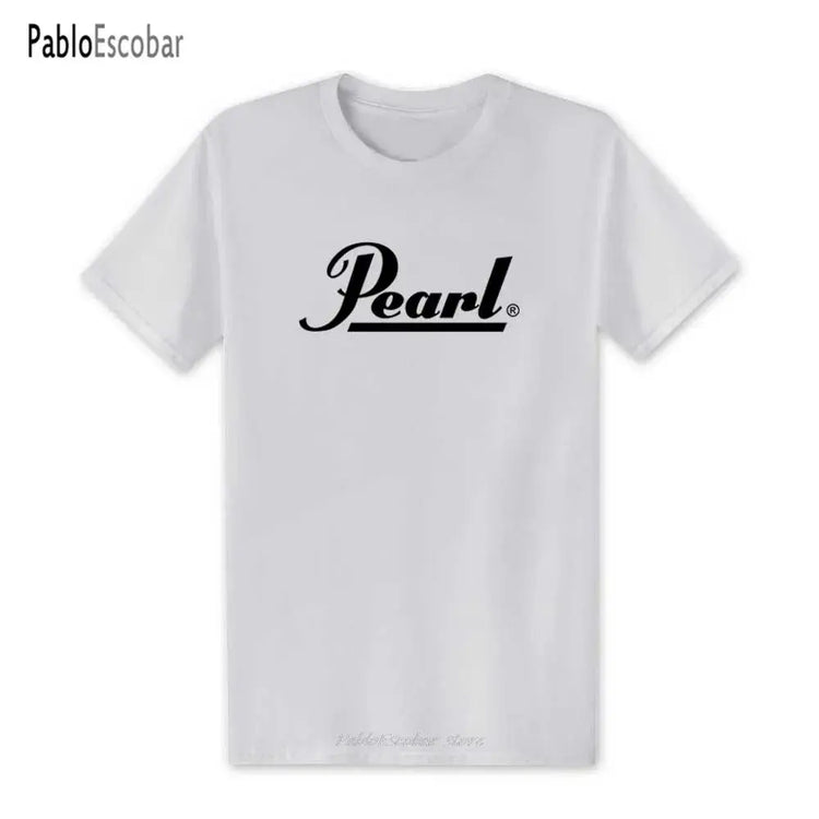 Fashion Drums Brand Men T Shirts Summer New Pearl T Shirt O-neck Short Sleeve Cotton Music T-shirts Top Tees SHOPEZRA L.L.C.