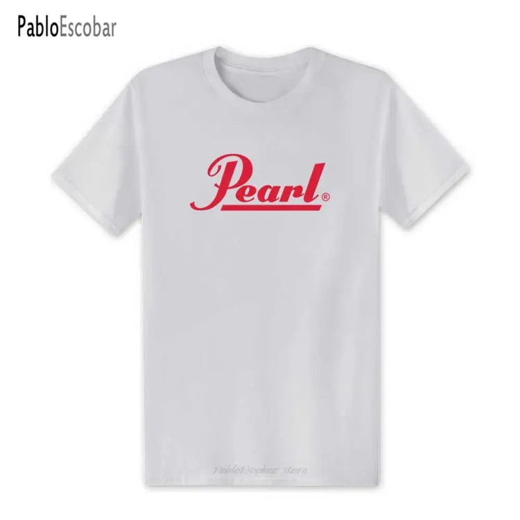 Fashion Drums Brand Men T Shirts Summer New Pearl T Shirt O-neck Short Sleeve Cotton Music T-shirts Top Tees SHOPEZRA L.L.C.