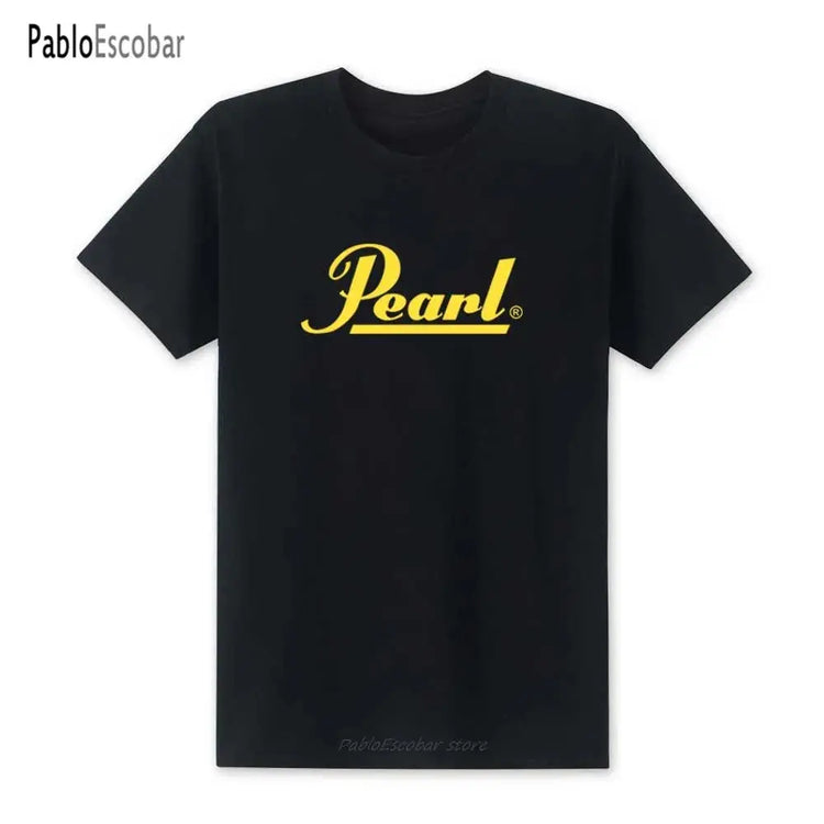 Fashion Drums Brand Men T Shirts Summer New Pearl T Shirt O-neck Short Sleeve Cotton Music T-shirts Top Tees SHOPEZRA L.L.C.