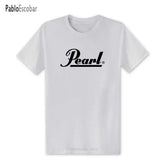 Fashion Drums Brand Men T Shirts Summer New Pearl T Shirt O-neck Short Sleeve Cotton Music T-shirts Top Tees SHOPEZRA L.L.C.