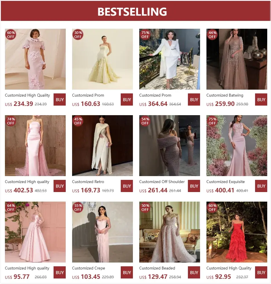 Customized Evening Dresses Women Elegant Vestido Coctel Formal Dress Shiny Dress Formal Occasion Dresses Gown فساتين نسائية شح SHOPEZRA L.L.C.