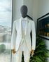 Suits Sets For Men Fashion White Plaid Blazer Vest Floral Pants 3 Pieces Formal Party Tailor-made Elegant Slim Fit Costumes by Dropshipman
