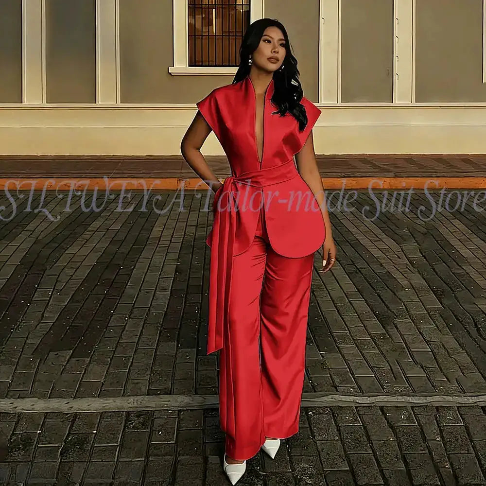 Modern Women Suits For Wedding Business Fashion 2 Pieces Sets Elegant Women&