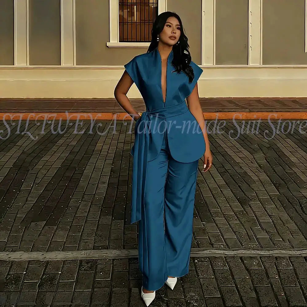 Modern Women Suits For Wedding Business Fashion 2 Pieces Sets Elegant Women&