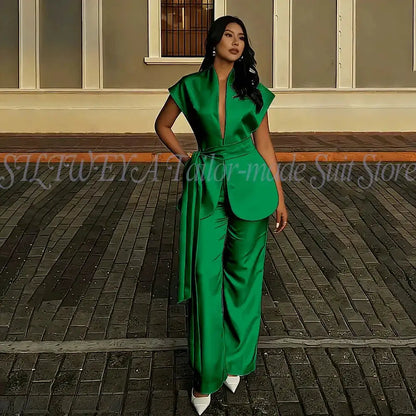 Modern Women Suits For Wedding Business Fashion 2 Pieces Sets Elegant Women&