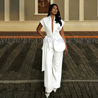 Modern Women Suits For Wedding Business Fashion 2 Pieces Sets Elegant Women&
