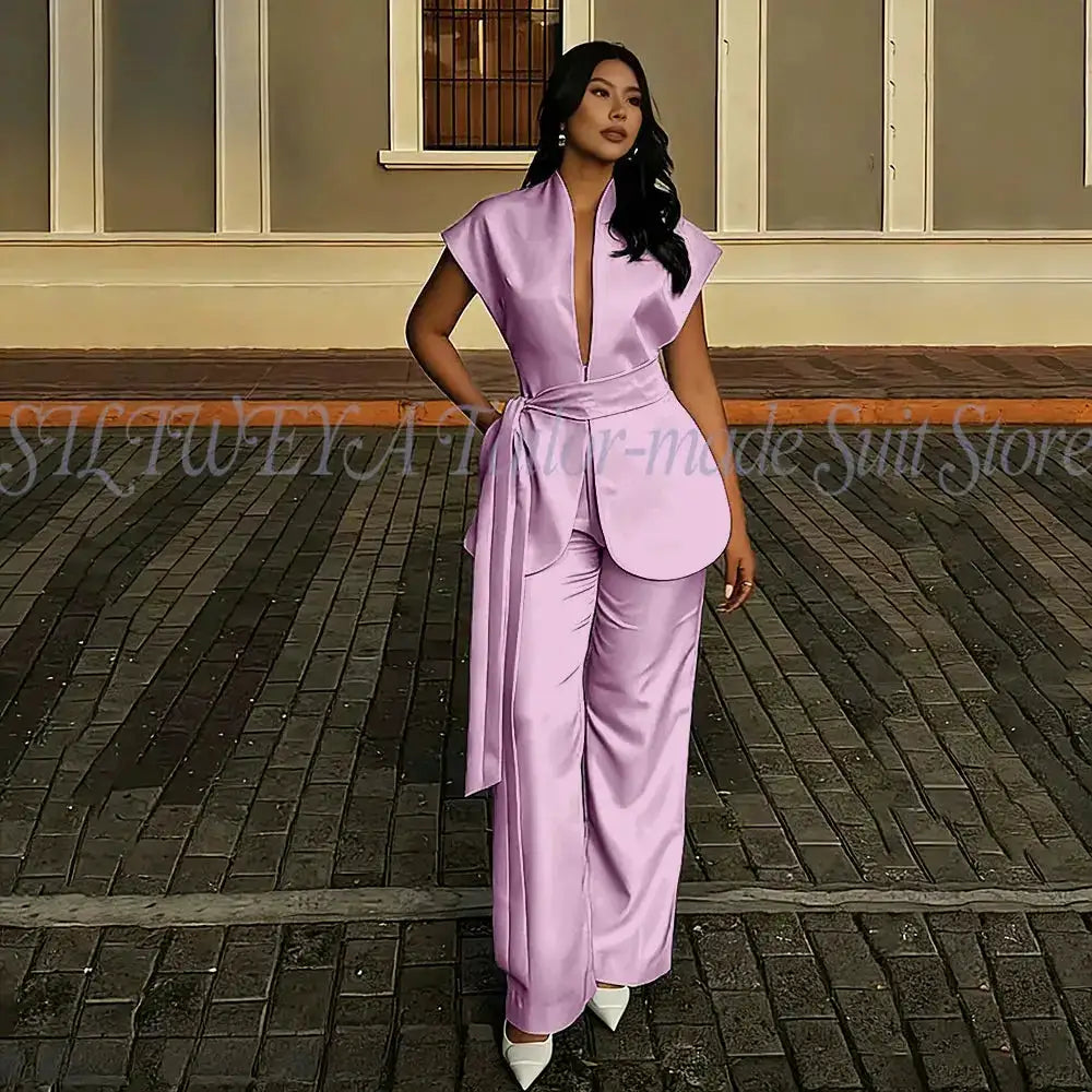 Modern Women Suits For Wedding Business Fashion 2 Pieces Sets Elegant Women&