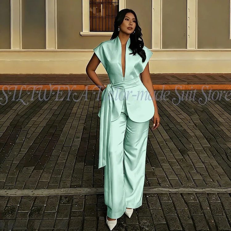 Modern Women Suits For Wedding Business Fashion 2 Pieces Sets Elegant Women&