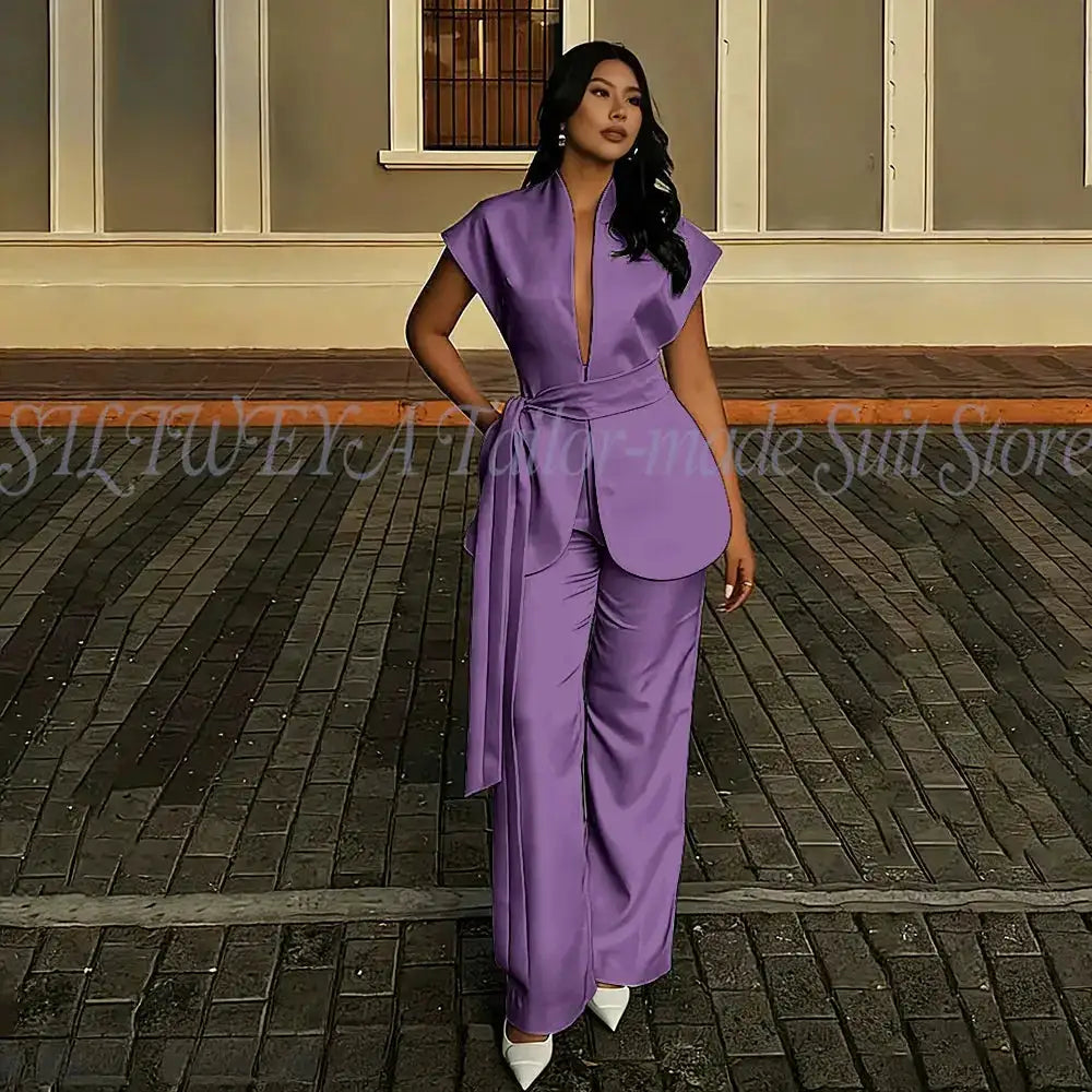 Modern Women Suits For Wedding Business Fashion 2 Pieces Sets Elegant Women&