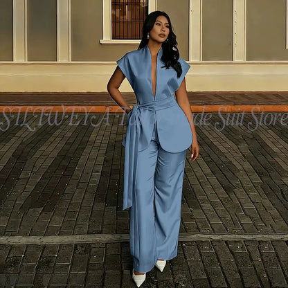 Modern Women Suits For Wedding Business Fashion 2 Pieces Sets Elegant Women&
