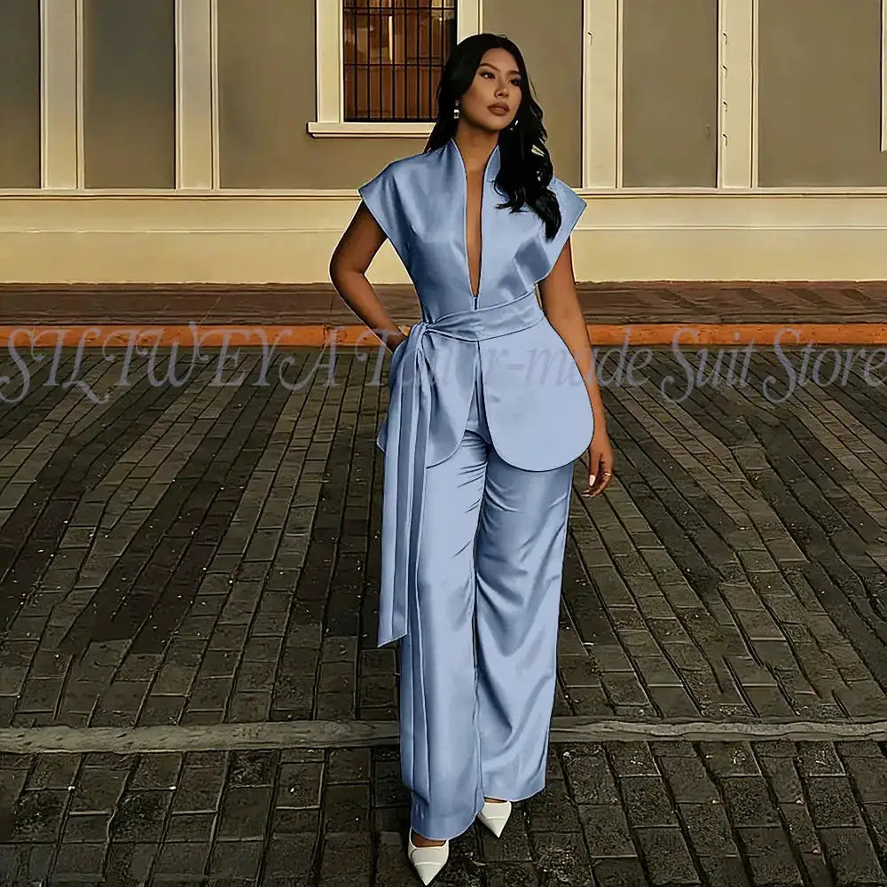 Modern Women Suits For Wedding Business Fashion 2 Pieces Sets Elegant Women&