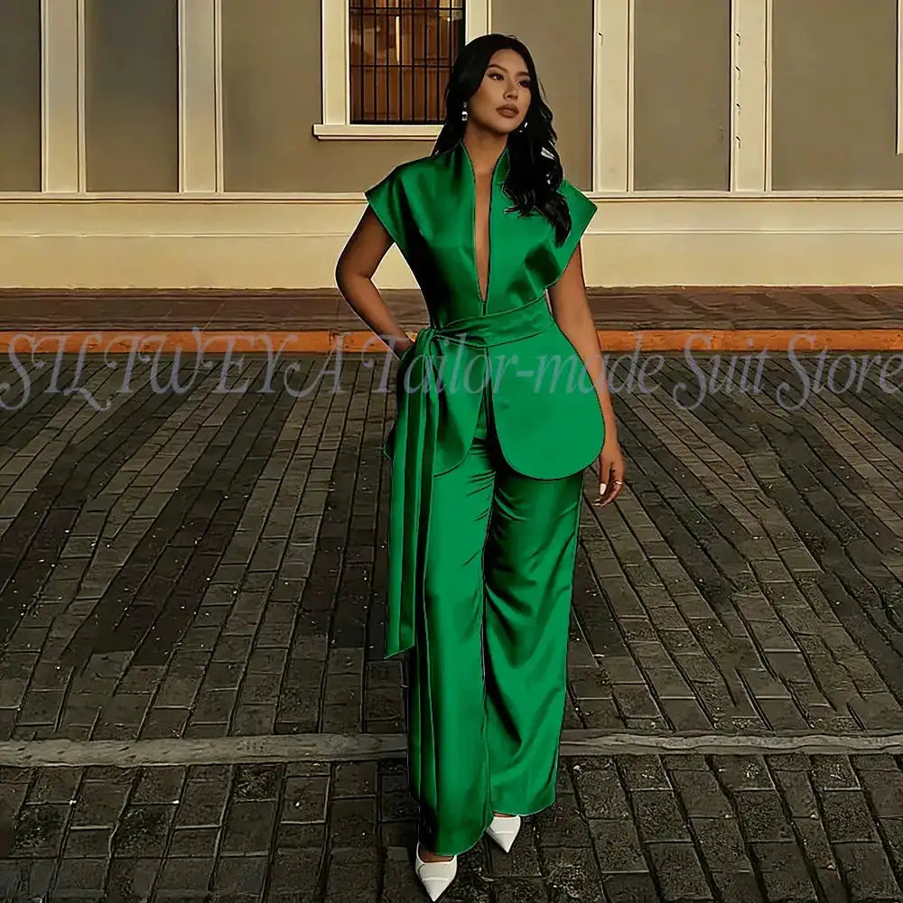 Modern Women Suits For Wedding Business Fashion 2 Pieces Sets Elegant Women&