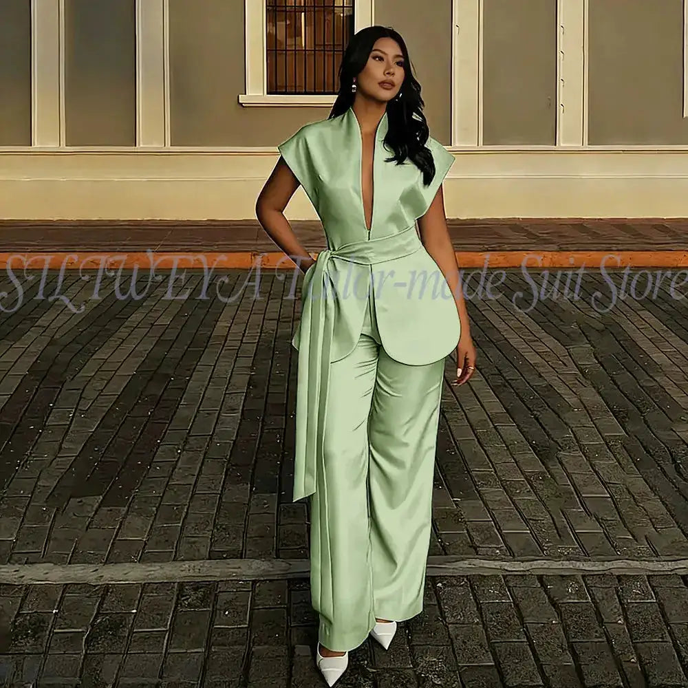 Modern Women Suits For Wedding Business Fashion 2 Pieces Sets Elegant Women&