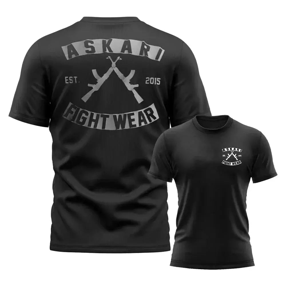 Askari men's boxing and wrestling T-shirts by SHOPEZRA L.L.C., breathable short-sleeved summer sports round-neck shirts for outdoor training.