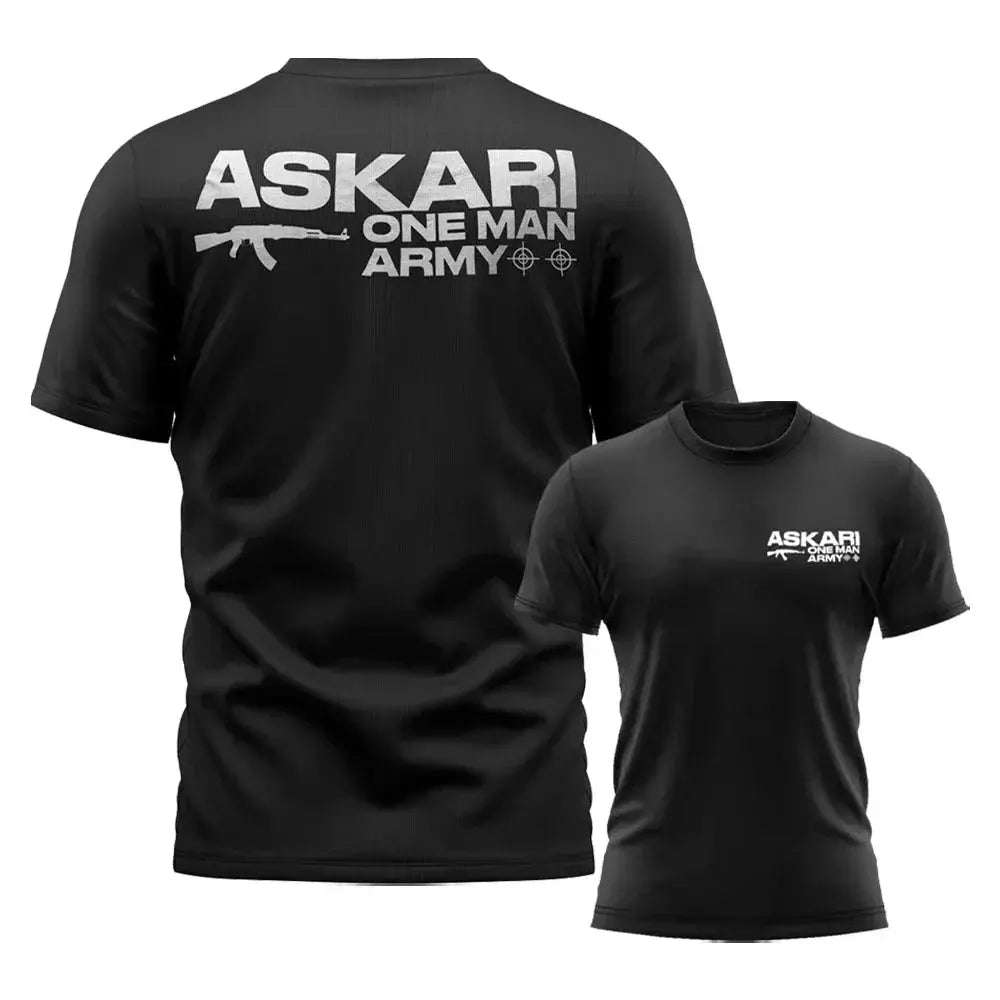 Askari men's boxing and wrestling T-shirts, breathable short-sleeved round-neck sports shirts for outdoor training, by SHOPEZRA L.L.C.