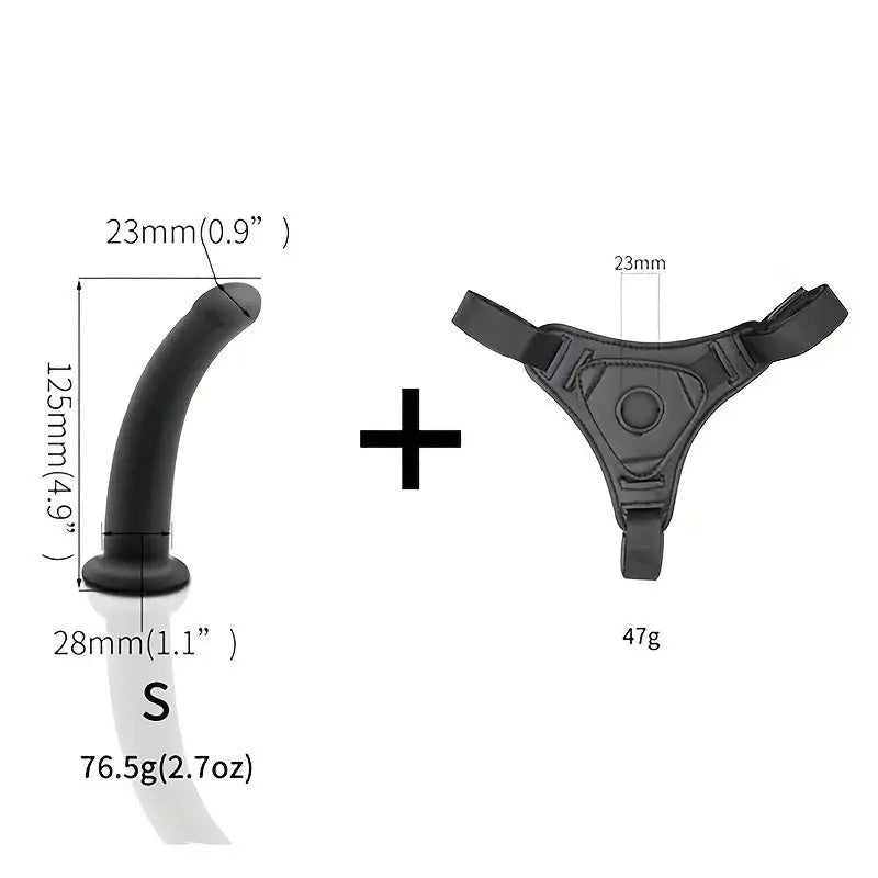 Realistic wearable dildo and strap-on sex toy with suction cup and anal plug, designed for lesbian women and couples by SHOPEZRA L.L.C.