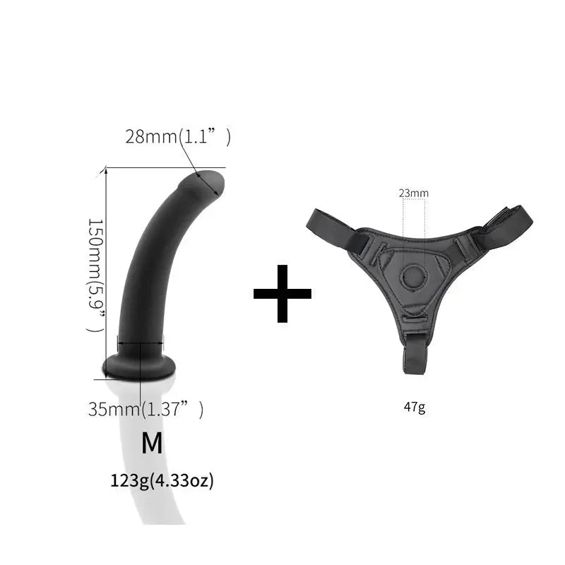 Wearable realistic dildo for women and couples, with strap-on, suction cup, and anal plug features, by SHOPEZRA L.L.C.