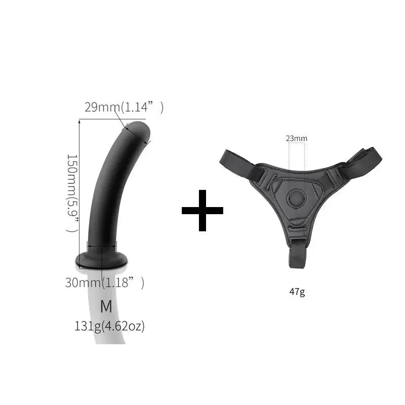 Realistic wearable dildo strap-on and anal plug from SHOPEZRA L.L.C., designed for adult women and couples, with suction cup base.
