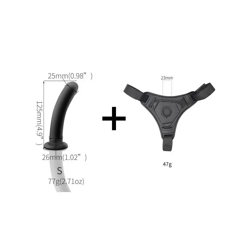 Realistic wearable dildo strap-on with suction cup and anal plug, designed for lesbian women and couples, by SHOPEZRA L.L.C.