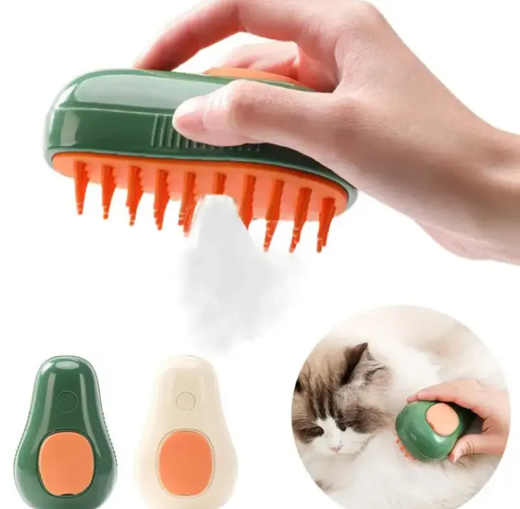 3-in-1 cat dog grooming brush designed to detangle fur and reduce shedding for pets.