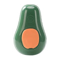 3-in-1 cat dog grooming brush in avocado green color, USB size, for gentle pet grooming and detangling.