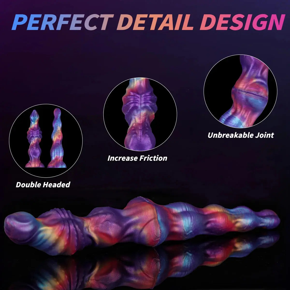 Dual-ended realistic dildo and anal plug for women and men, featuring vaginal and anal stimulation, from SHOPEZRA L.L.C.