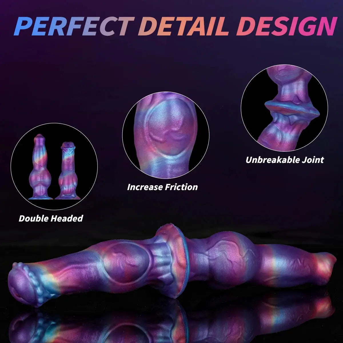 Dual-ended realistic dildo and anal plug from SHOPEZRA L.L.C. for vaginal and anal stimulation, suitable for women and men.