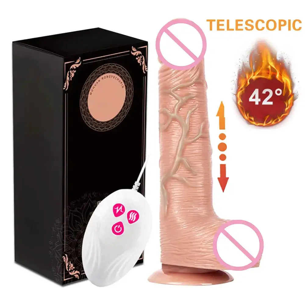 Telescopic Rotation Realistic Remote Control Dildo Vibrator Adult Sex Toys for Woman Big Penis Dick Vagina Female Masturbation by Dropshipman
