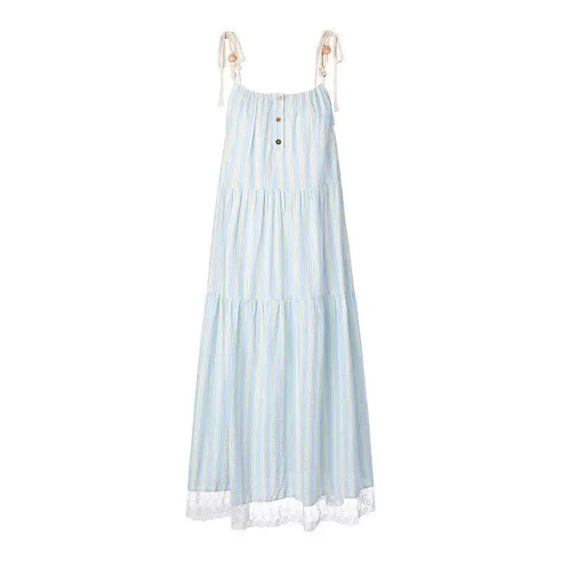 French Elegant Slimming Blue Sleeveless dress Children&