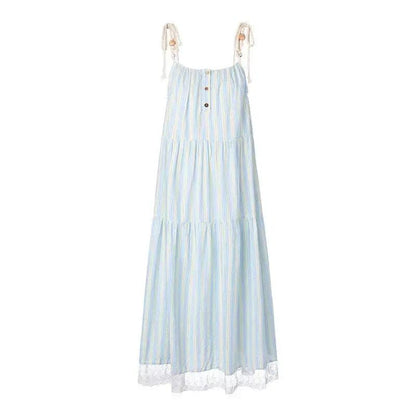French Elegant Slimming Blue Sleeveless dress Children&