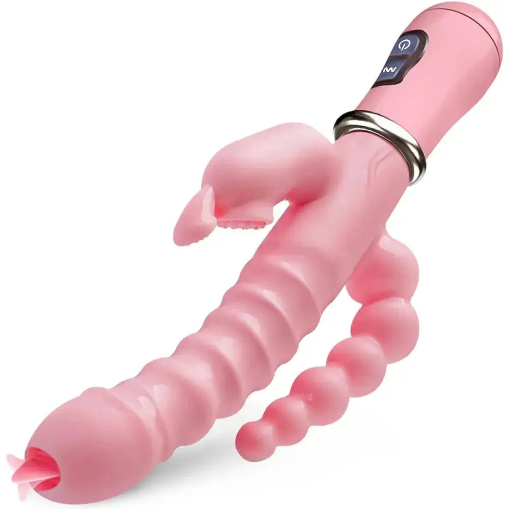 Vibrator Powerful 3 in 1 Dildo Rabbit Vibrator Waterproof Anal Clit Vibrator Sex Toys for Women Couples Flirting Dildo Vibrator by Dropshipman