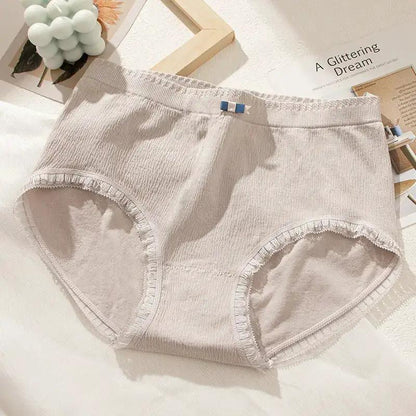 [40.00kg] Mid-waist Ladies Underwear Skin-friendly Cotton High Elastic Seamless Underwear Ladies Briefs Women by Dropshipman