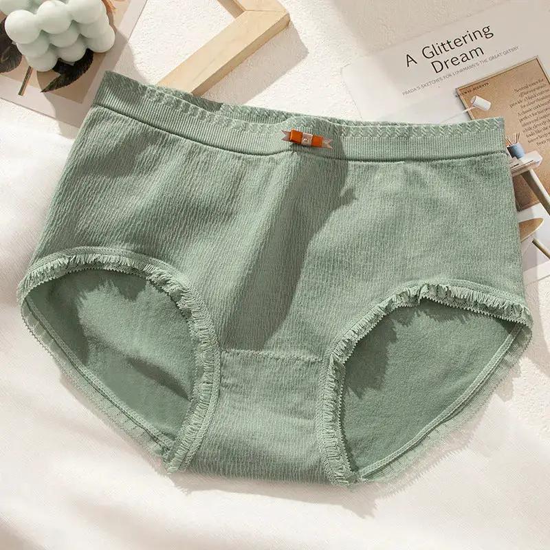 [40.00kg] Mid-waist Ladies Underwear Skin-friendly Cotton High Elastic Seamless Underwear Ladies Briefs Women by Dropshipman
