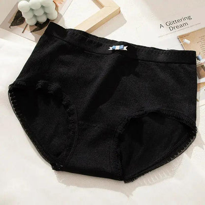 [40.00kg] Mid-waist Ladies Underwear Skin-friendly Cotton High Elastic Seamless Underwear Ladies Briefs Women by Dropshipman