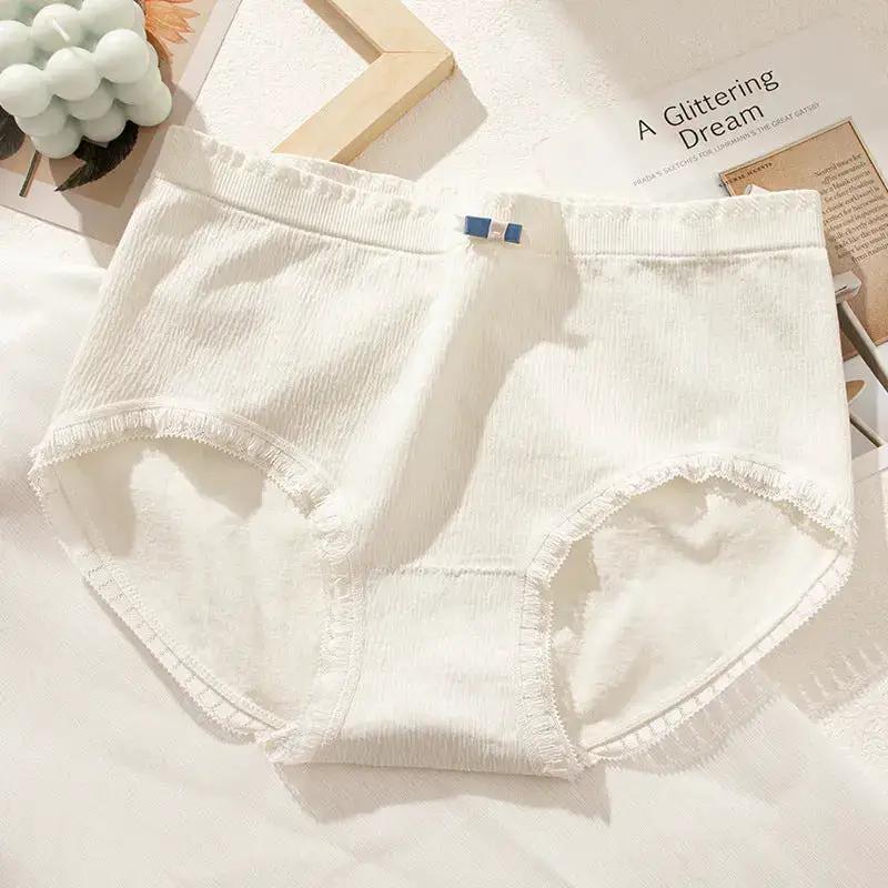 [40.00kg] Mid-waist Ladies Underwear Skin-friendly Cotton High Elastic Seamless Underwear Ladies Briefs Women by Dropshipman