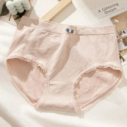 [40.00kg] Mid-waist Ladies Underwear Skin-friendly Cotton High Elastic Seamless Underwear Ladies Briefs Women by Dropshipman