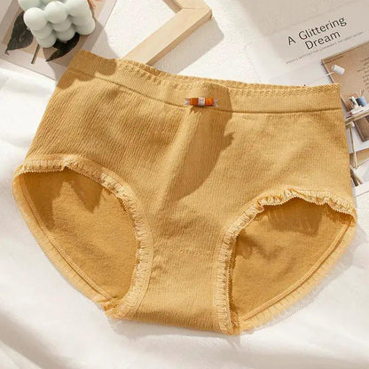 [40.00kg] Mid-waist Ladies Underwear Skin-friendly Cotton High Elastic Seamless Underwear Ladies Briefs Women by Dropshipman