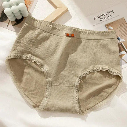 [40.00kg] Mid-waist Ladies Underwear Skin-friendly Cotton High Elastic Seamless Underwear Ladies Briefs Women by Dropshipman