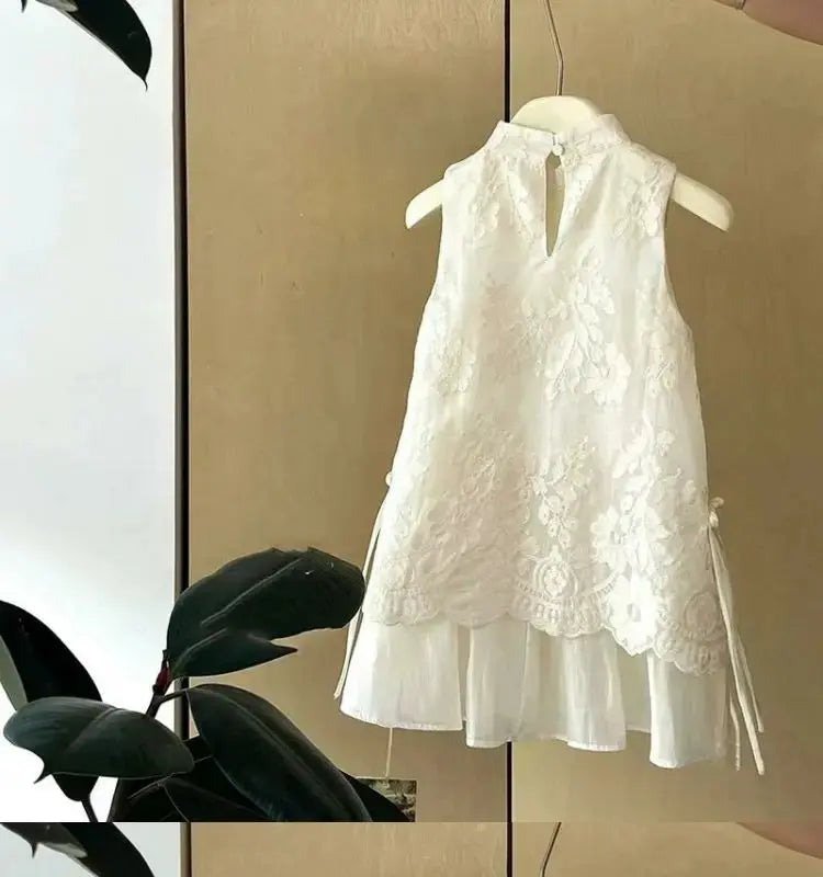 Cheongsam Dress for Baby Girls Chinese Style Cheongsam Dress New Summer Vest Dress Summer Dress Children&